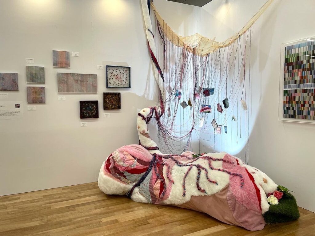 About Pet Loss and the new series "Memory Engrams" My art event report, Hidemi Shimura, hidemishimura, fiberart, contemporaryart Hidemi Shimura