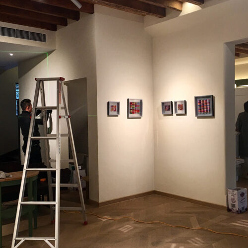 個展ができるまで⑩－搬入・設営は時間との勝負 現代美術, シムラヒデミ, hidemishimura, fiberart, contemporaryart Hidemi Shimura