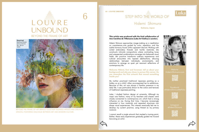 Louvre Unbound Vol.6 にインタビュー記事が掲載されました 現代美術, シムラヒデミ, hidemishimura, contemporaryart Hidemi Shimura